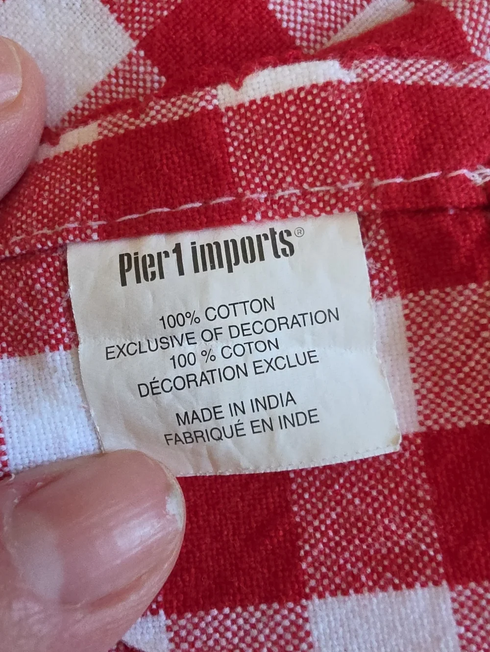 Pier 1 Gingham Napkins - Set of 8
